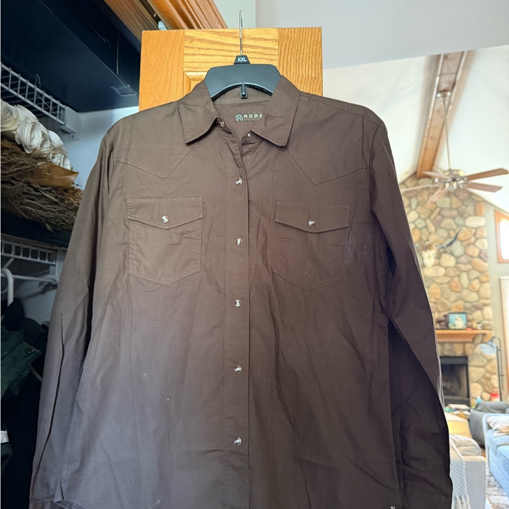 Roper Chocolate Brown Shirt